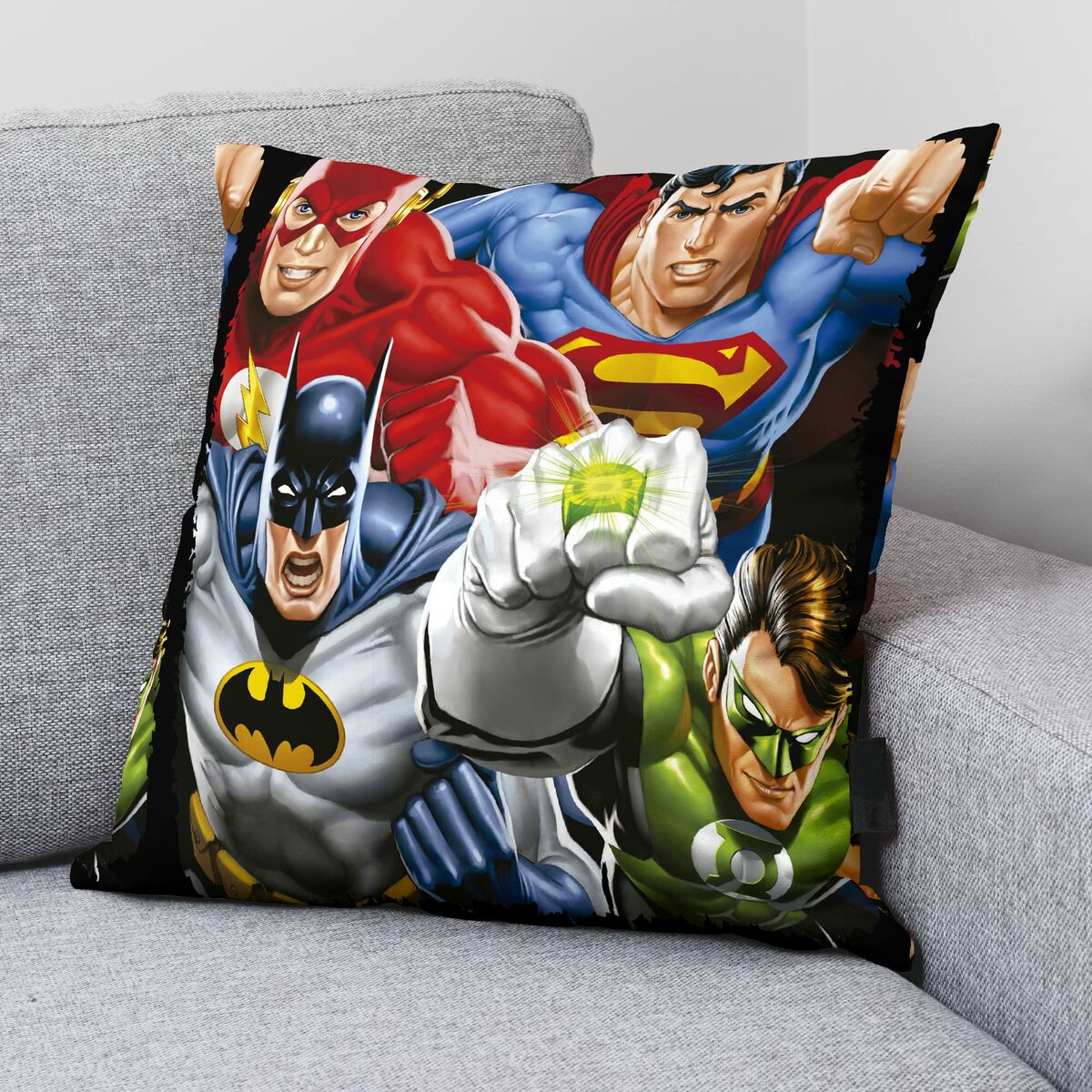 Capa de travesseiro Justice League Action Multicolor 45 x 45 cm